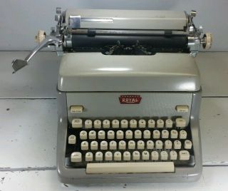Vintage Royal Typewriter,  Grey,  Collectible,