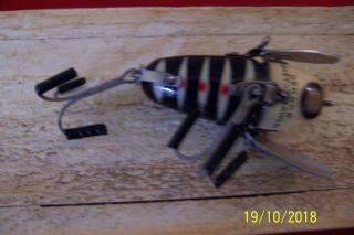 Vintage Heddon Crazy Crawler Fish Lure 1935 - 40 ' s Rare Piece 4