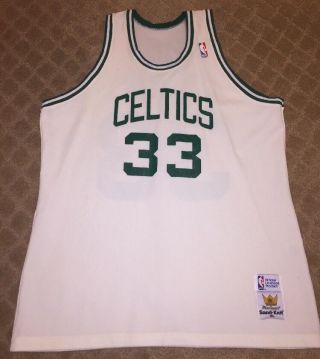 Larry Bird Boston Celtics Jersey Mcgregor Sand - Knit Vintage Size Xl Rare
