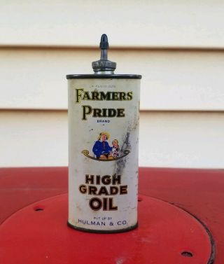 Vintage Farmers Pride Lead Top Handy Oiler Can