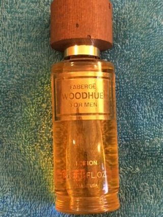 Faberge Woodhue For Men Vintage 2.  5 Oz " Lotion " Fragrance Wood Cap