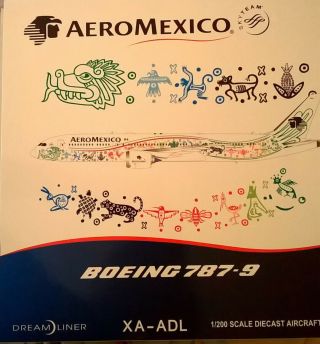 Rare Jc Wings Aeromexico 787 - 9 Quetzalcoatl Xa - Adl 1:200 Dreamliner Lh2021