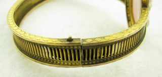 Antique Victorian R&F Gold Filled Carved High Relief Cameo Bangle Bracelet 7