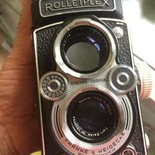 Vintage Rolleiflex Camera 1:3.  5 f - 75mm Carl Zeiss with case cover lens & manuals 12