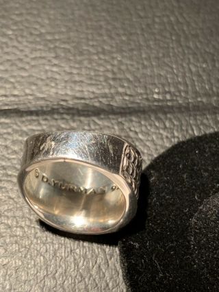 Vintage David Yurman Men ' s Maritime Rope Sterling Silver Ring Size 7 1/2 5
