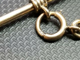 VINTAGE / ANTIQUE SOLID 10k YELLOW GOLD POCKET WATCH CHAIN Fob 3 