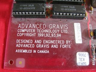 Vintage Advanced Gravis Ultrasound Rev 3.  73 AS - IS for Repair and Floppy Disks 5