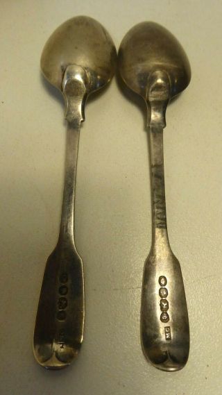 Antique Georgian Sterling Silver Teaspoons Hallmarked Mary Chawner London 1837