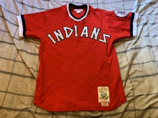 Vintage Frank Robinson 20 Cleveland Indians Mitchell And Ness Jersey Size Large