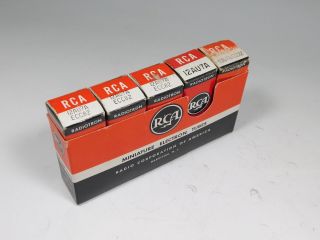 Rca 12au7a Matched Vintage Tube Sleeve Gray Plates Clear Top Nos (test 96)