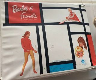 Mattel Barbie And Francie Dolls And Case With Outfits And Accessories