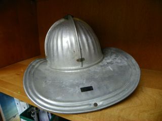 Vintage Antique Cairns & Bros.  Aluminum Fireman Fire Fighter Helmet 3