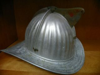 Vintage Antique Cairns & Bros.  Aluminum Fireman Fire Fighter Helmet 4