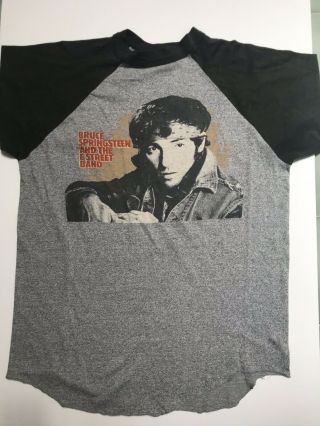 Vintage Bruce Springsteen 1984 - 85 World Tour Baseball 3/4 Sleeves Xl T - Shirt