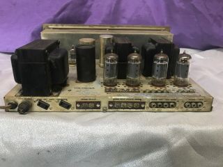 Fisher X - 100 - C Stereo Vintage Tube Amplifier Amp Powers Up But Needs Work 10
