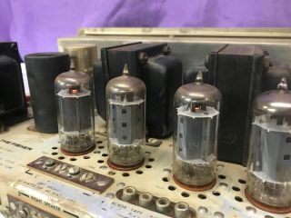 Fisher X - 100 - C Stereo Vintage Tube Amplifier Amp Powers Up But Needs Work 7