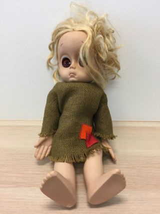 Vintage Little Miss No Name 1965 Hasbro Doll W/ Burlap Dress J8