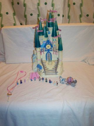 Disney Princess Cinderella Castle Polly Pocket Trendmasters With Figures &