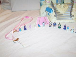 Disney Princess Cinderella Castle Polly Pocket Trendmasters with Figures & 3