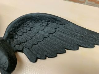 Vintage Large Cast Iron Eagle Outdoor Wall Decor 28” 4