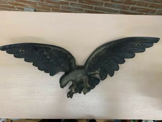 Vintage Large Cast Iron Eagle Outdoor Wall Decor 28” 7
