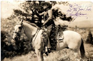 Popular American B Western Movie Actor Buck Jones,  Signed Vintage Studio Photo.