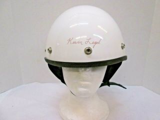 Vintage Buco Motorcycle Helmet White Shorty Half Shell Sears 7514