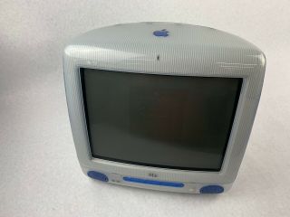 Vintage Apple iMac G3 Blueberry 400MHz CPU 64MB RAM 10GB HDD MacOS10.  0.  3 BURN IN 2