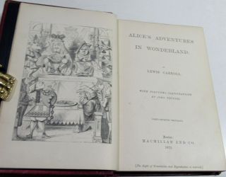 ALICE ' S ADVENTURES IN WONDERLAND/ 1875/RARE 1st Edition/42 ILLUS by JOHN TENNIEL 2
