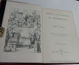ALICE ' S ADVENTURES IN WONDERLAND/ 1875/RARE 1st Edition/42 ILLUS by JOHN TENNIEL 7
