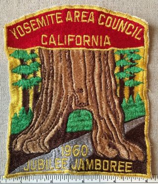 Vintage 1960 Yosemite Area Council California Boy Scout Jamboree Patch Jsp Jcp