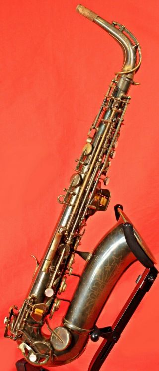 Vintage Conn Usa " Shooting Stars " Alto Saxophone; Serial Number 4694