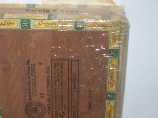 Vintage garcia y vega tampa Wooden Cigar Box florida series 1953 6