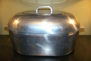 Vintage Wagner Ware Sidney - O - Magnalite 4269 Large Turkey Roaster Oven W/ Rack