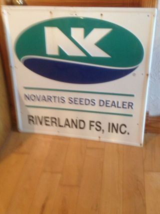 Vintage Nk Seed Dealer 36 " Embossed Metal Sign Collectible Farm Advertising