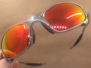 ‼ Oakley Juliet X Metal Polished Frames Ruby Iridium Lens Authentic Rare