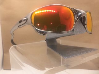 ‼ OAKLEY Juliet X Metal Polished Frames Ruby Iridium Lens AUTHENTIC RARE 5