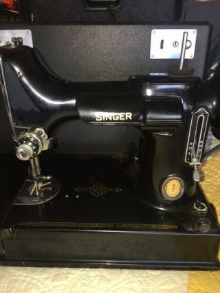 1951 Vintage Singer Centennial Model 221 - 1 sewing machine case/bonus 2
