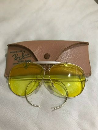 Ray ban B&L Shooter Sunglasses 1/10 12K gold filled Vintage 62mm 4
