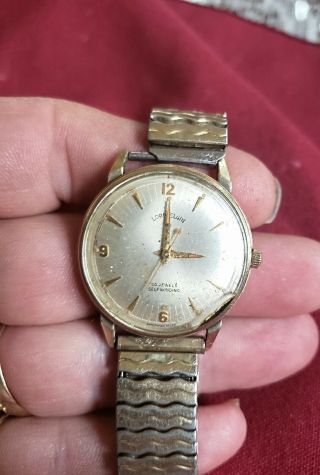 Vintage Mans Lord Elgin 30 Jewel Self Winding Wrist Watch 4 Repair Or Parts Runs