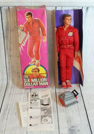 The Six Million Dollar Man Lee Majors Action Figure Engine Block Vintage 1975