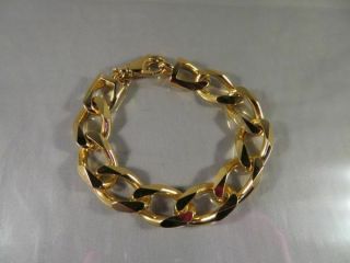 Rare Vintage Gold Christian Dior Thick Link Bracelet