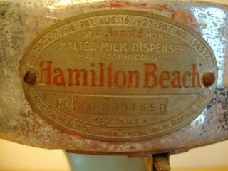 Vintage Arnold Hamilton Beach No.  20 Malted Milk Powder Dispenser - Base Only 2
