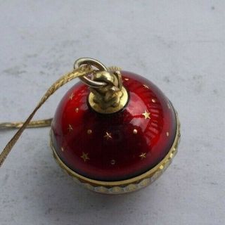 Vintage Wind Up Red Space Ball Pendant Necklace Watch Blossom 17 Jewels Swiss Nr