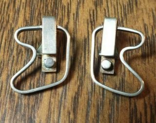 Everett Macdonald Sterling Silver Mid Century Modern Modernist Earrings C30