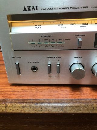 Akai FM/AM Stereo Receiver Model AA - R30 vintage audio amplifier Great 2