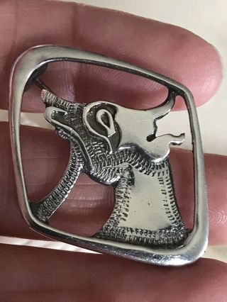 Rare Vintage Sterling Silver Scottish Ola Gorie Omg Maeshowe Dragon Brooch/pin