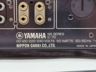 VINTAGE YAMAHA NATURAL SOUND STEREO CONTROL PRE - AMP PREAMPLIFIER C - 70 PARTS 4