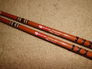 2 - Vintage Garcia Conolon Pro Line 2929 - A & 2911 - A Baitcasting Rods Made In Usa