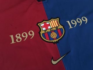 BARCELONA FC 1999/00 Home Football Shirt M Soccer Jersey NIKE Vintage Maglia 3